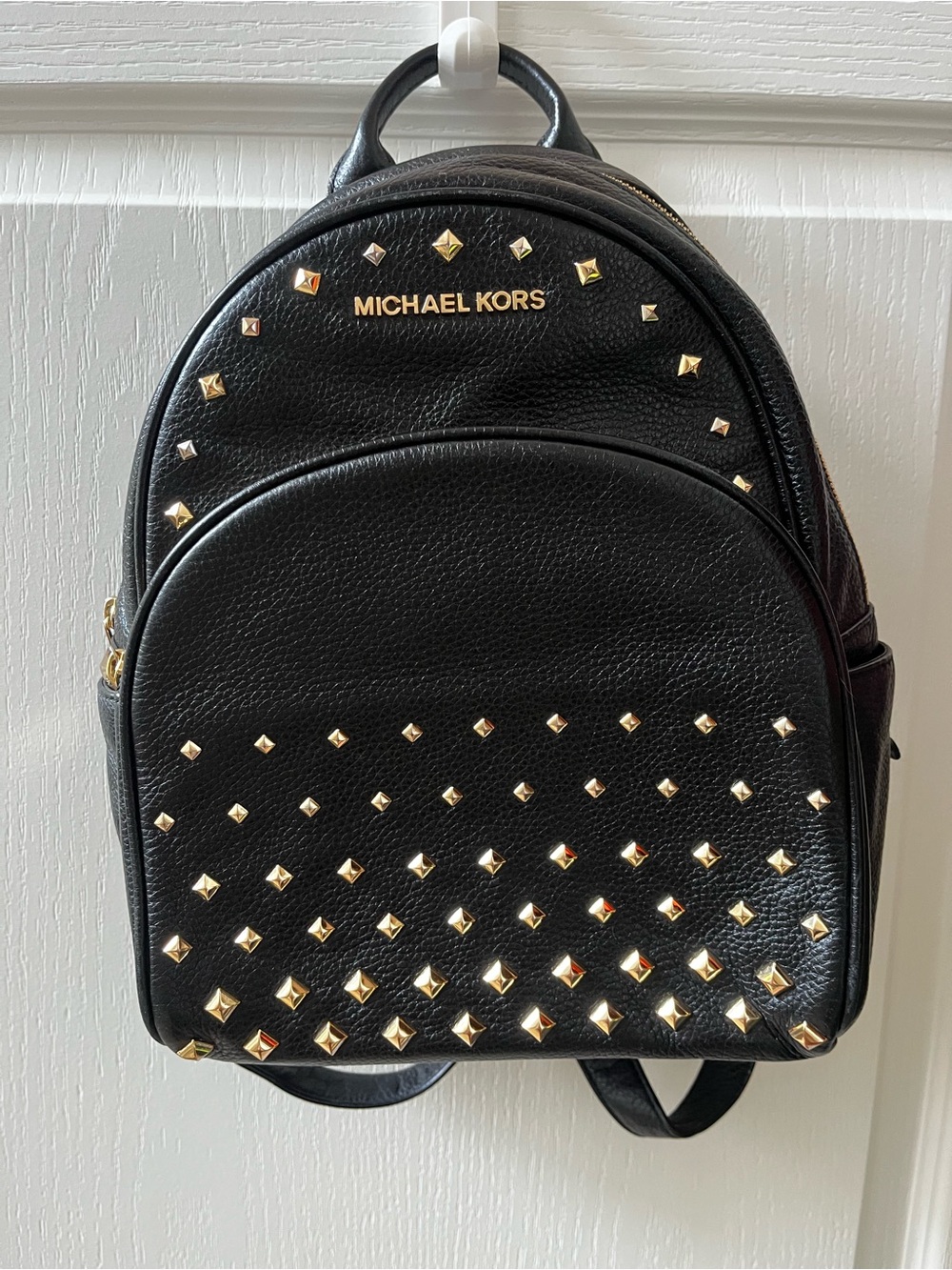 Michael Kors Abbey Medium Studded Leather Backpack